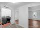 Laundry room with modern washer and dryer and bright walls at 725 Plantation Rd, Lancaster, SC 29720