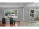 Open living space with home office, hardwood floors and kitchen view at 725 Plantation Rd, Lancaster, SC 29720