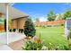 Covered patio with a view of a large backyard at 733 Jones Branch Rd, Fort Mill, SC 29715