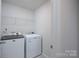 Laundry room features a washer, dryer, and wire shelving at 9015 Ramsford Ct, Mint Hill, NC 28227