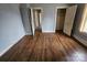 Simple bedroom with wood-look flooring at 905 Saluda St, Rock Hill, SC 29730