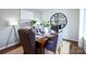 Formal dining room featuring a wooden table and six chairs at 10630 Tuff Ln, Davidson, NC 28036