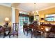 Elegant dining room with a large table and chandelier at 1548 Summit View Dr, Rock Hill, SC 29732