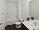 Bathroom featuring a shower-tub combo and single vanity at 164 N Cromwell Dr, Mooresville, NC 28115