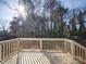 Wooden deck overlooks a private backyard at 204 Regency Rd, Mooresville, NC 28117