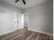 This bedroom features wood-look floors and double door closet at 2832 12Th Sw Ave, Hickory, NC 28602