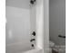 This bathroom features a white shower and toilet at 2832 12Th Sw Ave, Hickory, NC 28602