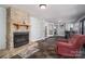 Relaxing Gathering room featuring a stone fireplace at 3044 Old Church Rd, Gastonia, NC 28052