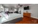 Main bedroom with hardwood floors, fireplace, and ample space at 3044 Old Church Rd, Gastonia, NC 28052