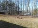 Firepit area in backyard with wooded backdrop at 3935 Tower Rd, Maiden, NC 28650