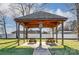 Relaxing community gazebo with picnic tables at 104 N Canyon Ridge Dr, Mount Holly, NC 28120