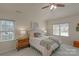 Cozy bedroom features a comfortable bed with lamps on the nightstands and natural light from the windows at 10417 Sutherby Dr, Charlotte, NC 28277