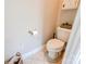 This well lit powder room features tile floors and classic fixtures at 105 Plantation Ct, Shelby, NC 28150