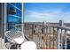 Condo balcony offers an exceptional view of the city skyline, perfect for outdoor enjoyment and relaxation at 210 N Church St # 2411, Charlotte, NC 28202