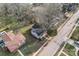 An aerial view shows this neighborhood's homes, the roads, and the surrounding trees and landscape at 309 Lloyd St, Salisbury, NC 28144