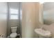 Small half bathroom with toilet and sink at 3948 Shasta Cir, Clover, SC 29710