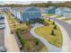 Aerial view of townhomes with courtyard and pergola at 518 Switch St, York, SC 29745