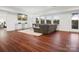 Spacious basement with hardwood floors and sectional sofa at 523 Rock Skip Way, Fort Mill, SC 29708