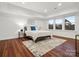 Basement bedroom with hardwood floors and large window at 523 Rock Skip Way, Fort Mill, SC 29708