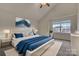 Main bedroom with vaulted ceiling and neutral decor at 5813 Bridgeway Dr, Indian Trail, NC 28079