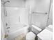 Clean bathroom with a shower/tub combo at 609 Mountainwater Dr, Charlotte, NC 28262