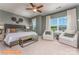 Spacious primary bedroom with sitting area and large window at 1129 Red River Dr, Salisbury, NC 28144