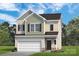 Two-story house with a neutral color scheme and a two-car garage at 1129 Red River Dr, Salisbury, NC 28144