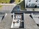 Aerial view of a stylish rooftop patio with modern outdoor furniture and a relaxing seating area at 14139 Loyola Ridge Dr, Charlotte, NC 28277