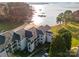 Beautiful aerial view of condos on the lake at 17811 Half Moon Ln # E, Cornelius, NC 28031