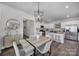 Kitchen dining area with light wood table and chairs at 215 Briana Marie Way, Indian Trail, NC 28079