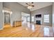 Spacious living room featuring a fireplace, hardwood floors, and ample natural light at 2288 S Paraham Rd, York, SC 29745