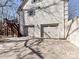 Two-car garage with attached stairs leading to a deck above at 2410 Hopecrest Dr, Charlotte, NC 28210