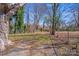 Spacious backyard with a mix of grass and natural areas, bordered by a chain-link fence at 3138 Morson St, Charlotte, NC 28208