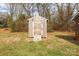 Wooden storage shed with ramp access at 3301 10Th Ne Ave, Conover, NC 28613