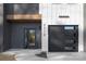 Close-up of a contemporary townhome showcasing the black front door, garage, and modern exterior design elements at 3308 Polk And White Rd, Charlotte, NC 28269