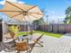 Private backyard with artificial turf, patio furniture, and fire pit at 633 Mattie Rose Ln, Charlotte, NC 28204