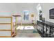 bedroom with a bunk bed, geometric rug, and modern dresser at 633 Mattie Rose Ln, Charlotte, NC 28204