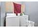 Laundry room with washer, dryer, and storage at 830 Lowder St, Albemarle, NC 28001