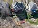 Aerial view of house, yard, and playground at 8809 Landsdowne Ave, Harrisburg, NC 28075