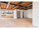 Covered patio with ceiling fan and extra storage at 108 Vance Allen Ave, Rockwell, NC 28138