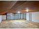 Large garage with finished ceiling and painted walls, lots of space for vehicles and storage at 108 Vance Allen Ave, Rockwell, NC 28138