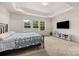 Inviting bedroom with tray ceiling, natural light, and comfortable carpet at 315 Skyebrook Ln, Rock Hill, SC 29730
