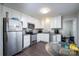 Modern kitchen with white cabinets and stainless steel appliances at 3721 Braden Dr, Charlotte, NC 28216