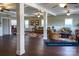 Spacious lounge available for rent for gatherings, featuring ample seating and natural light at 4194 La Crema Dr, Charlotte, NC 28214