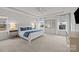 Spacious main bedroom features tray ceilings, neutral colors, carpeted floors, and lots of light at 5024 Hillshire Ln, Mint Hill, NC 28227