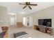 Spacious living room with plush carpeting and neutral-colored walls at 515 Stickley Pl, Lancaster, SC 29720