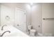 Bathroom with single vanity and toilet at 5422 Army Rd, Marshville, NC 28103