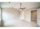 Spacious bedroom with carpeted floor and ceiling fan at 5422 Army Rd, Marshville, NC 28103