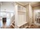 Inviting entryway with built-in bench seating and storage at 5422 Army Rd, Marshville, NC 28103