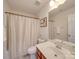 Simple bathroom with shower and single vanity at 6029 Landry Ln, Indian Land, SC 29707